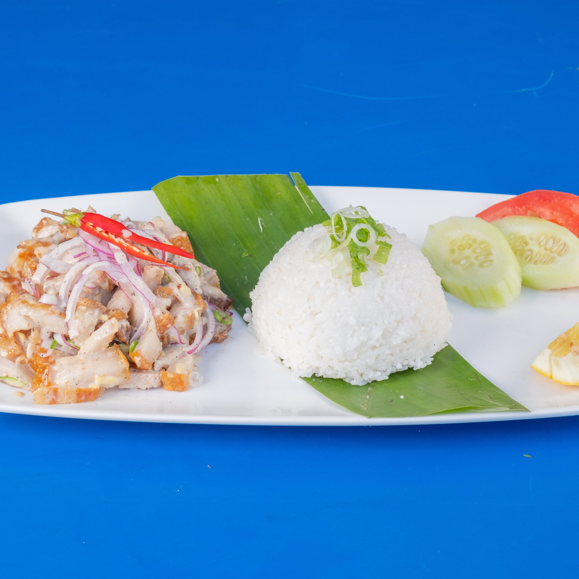 Crispy Dinakdakan Rice Plate