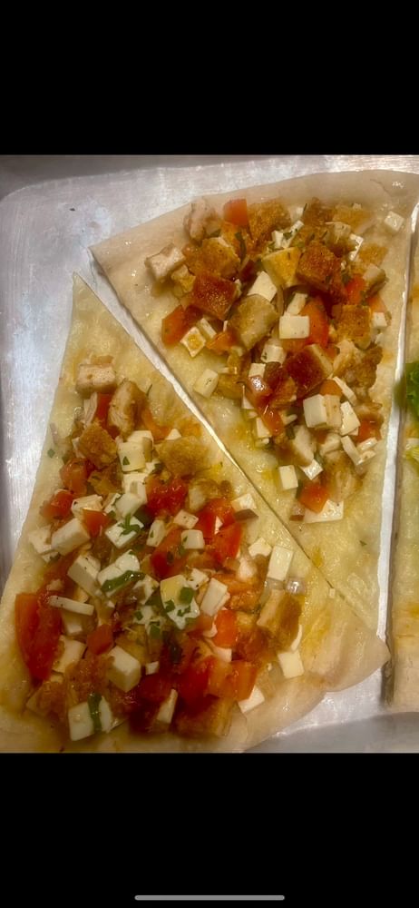 Chicken Bruschetta Pizza Slice
