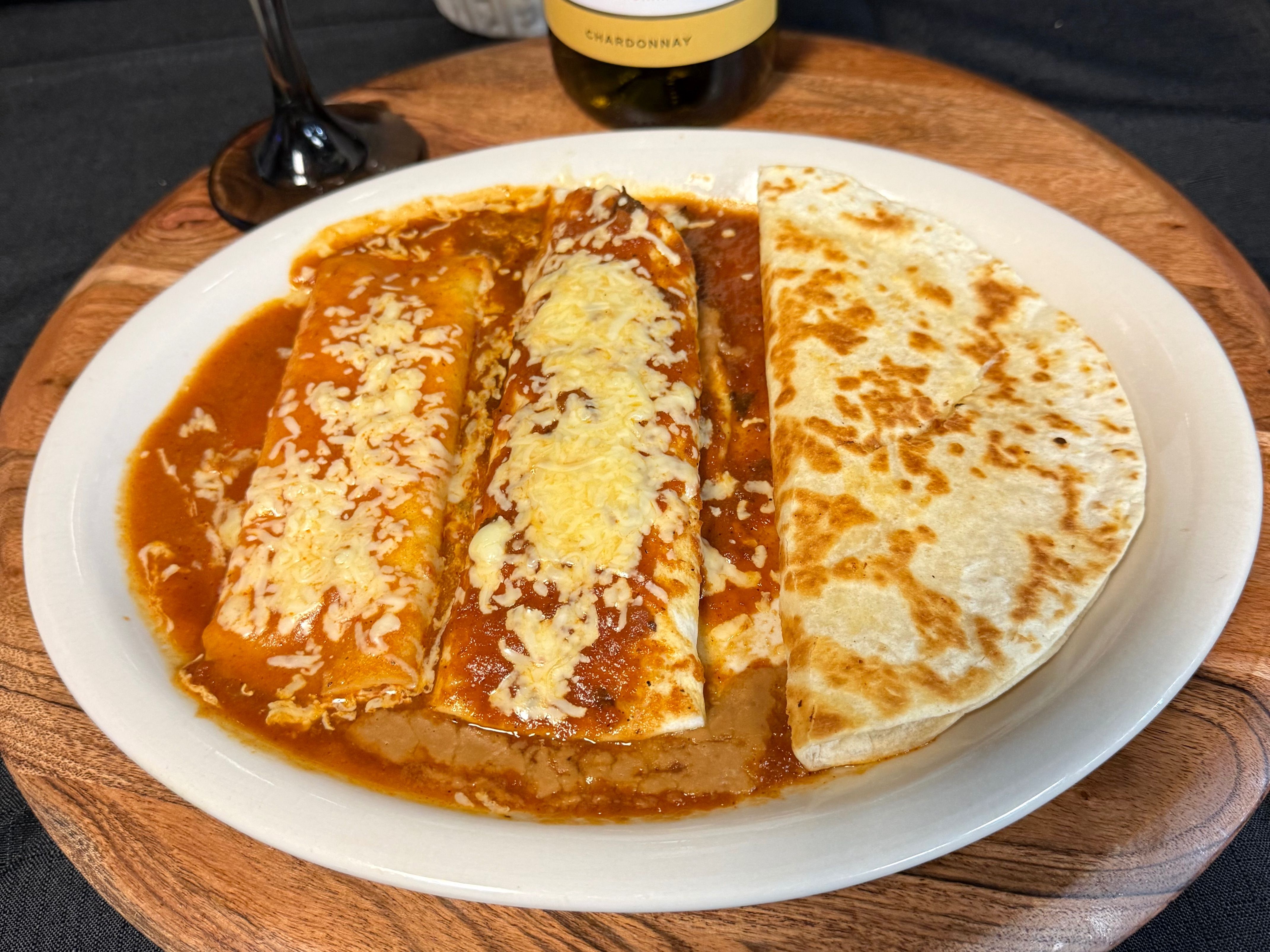 B. One Bean Burrito, One Cheese Enchilada & One Quesadilla