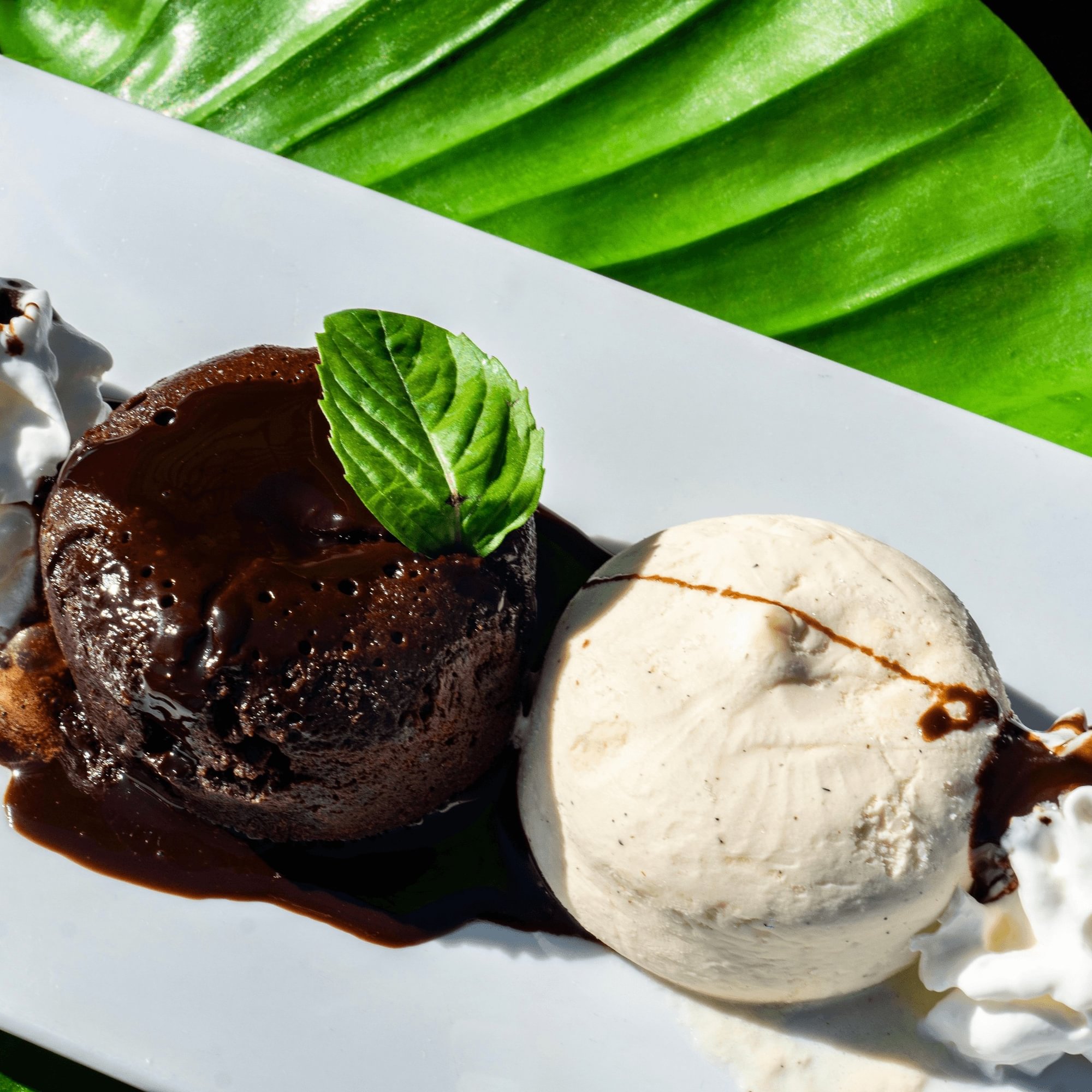 Hot Chocolate Lava Cake & Vanilla Ice Cream