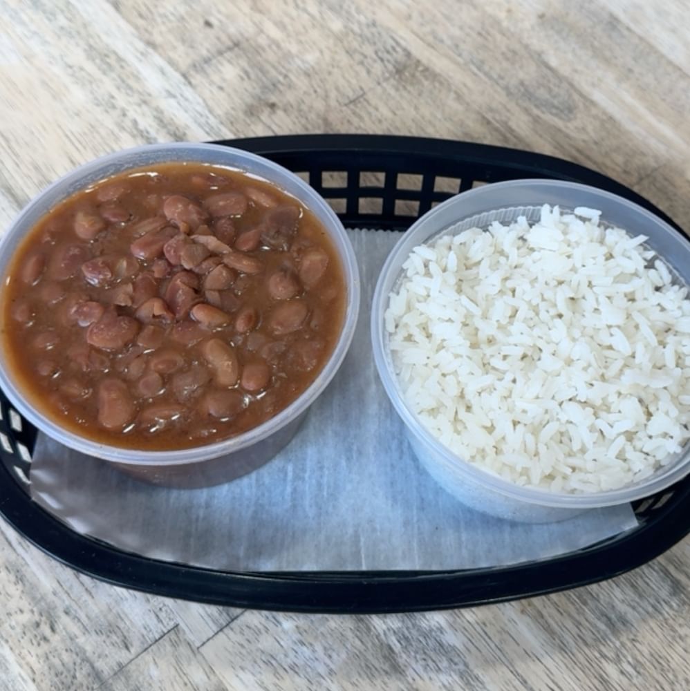 White Rice and Pinto Beans