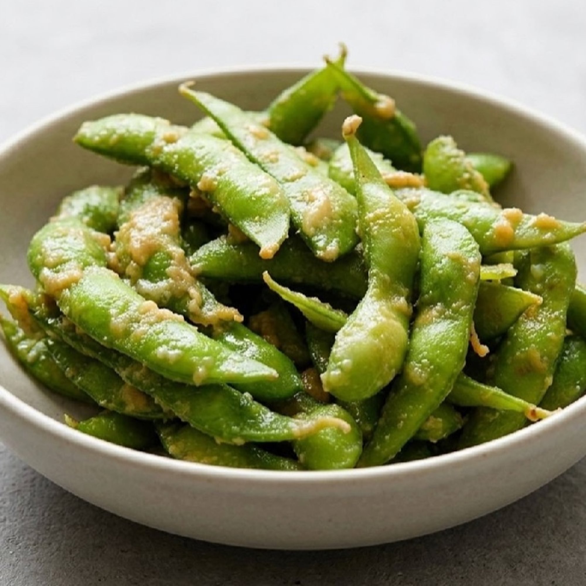 Spicy Garlic Edamame
