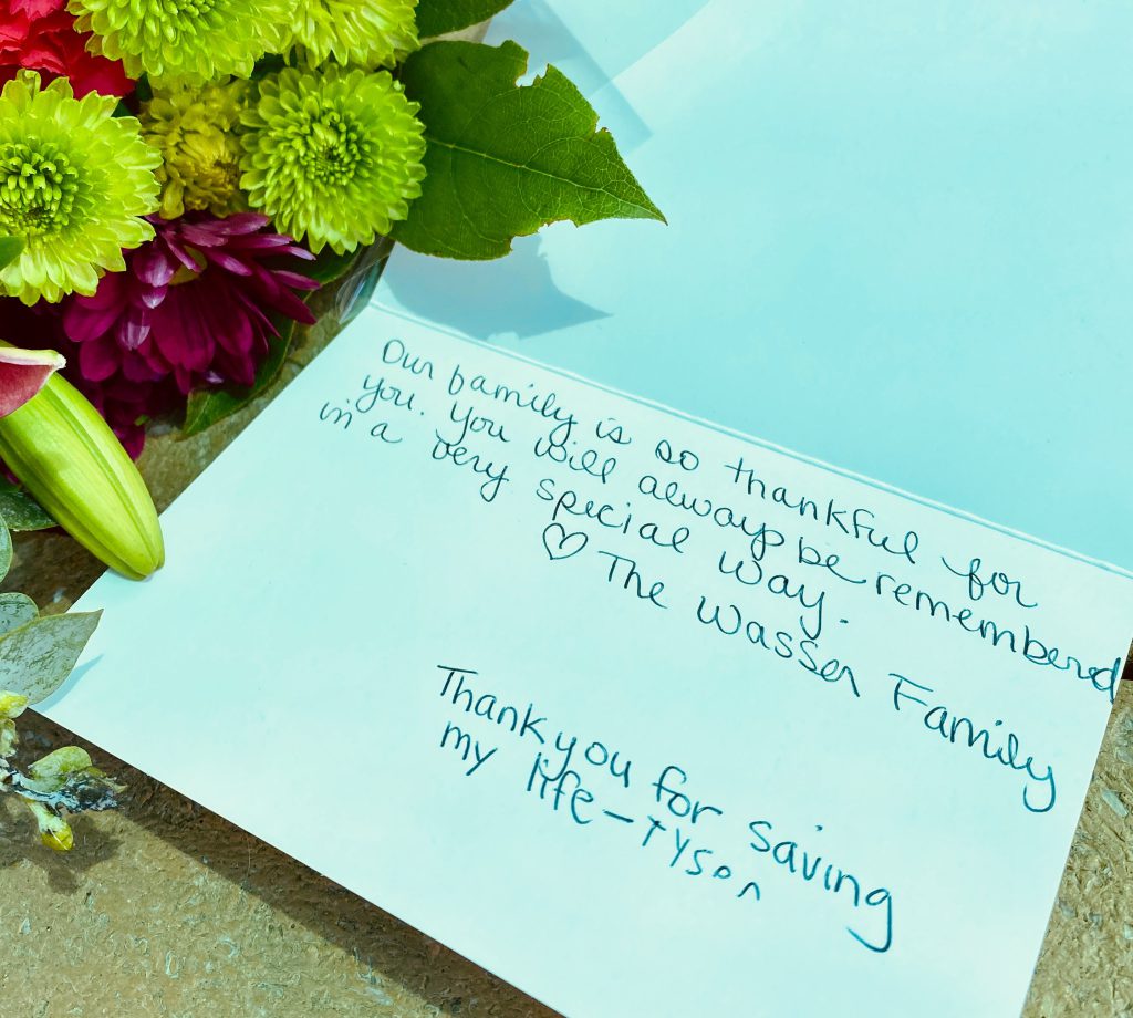 Card thanking nurse