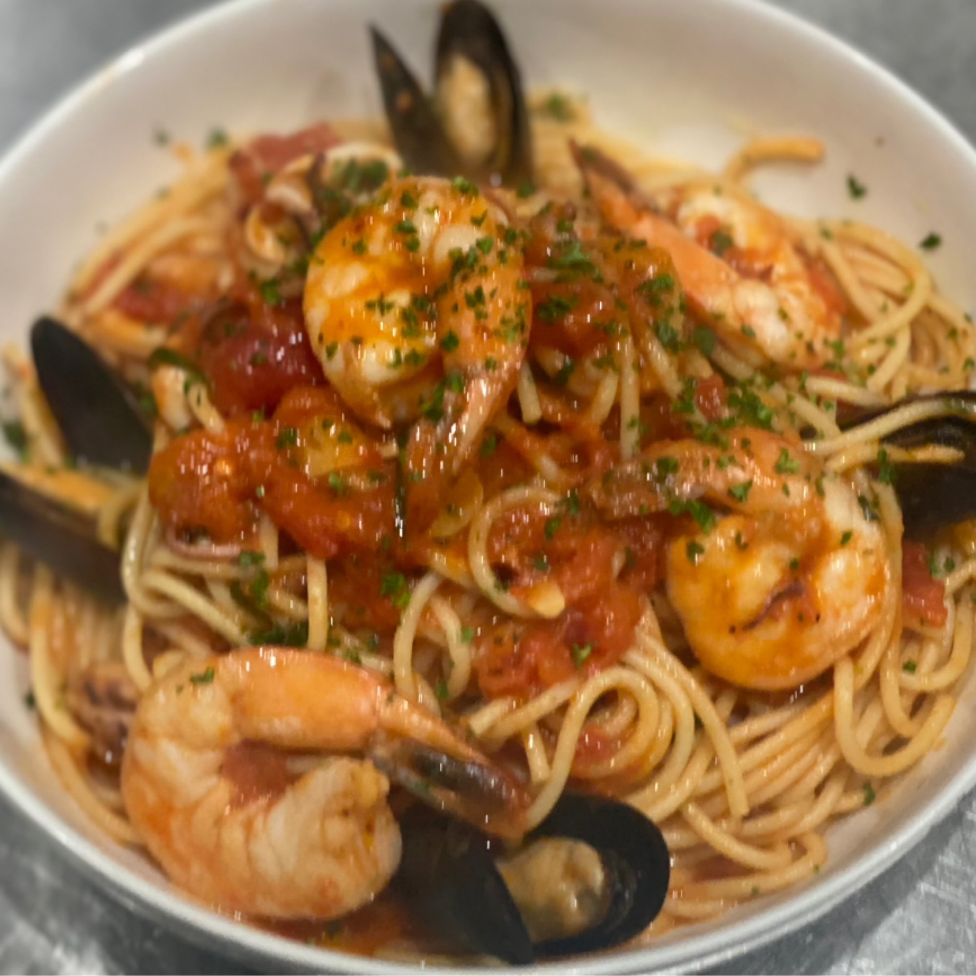 Seafood Pasta Diablo