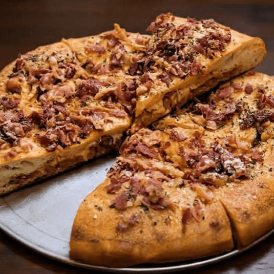 Meat Trio Stuffed Pizza