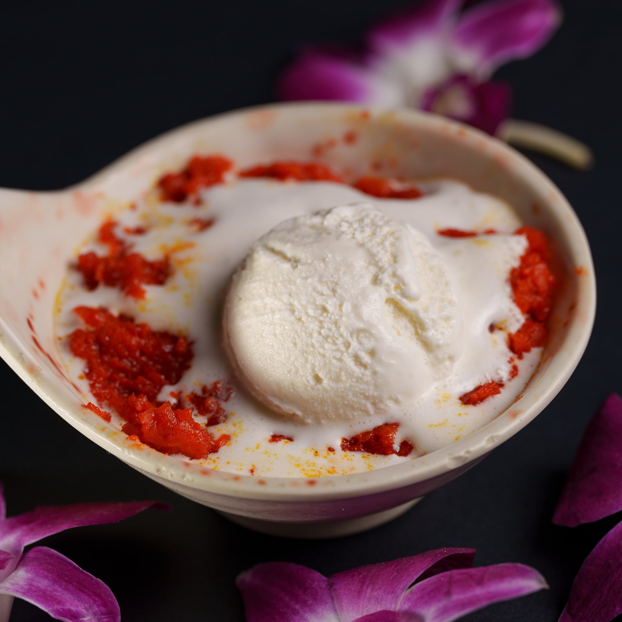 Carrot Halwa with Ice Cream