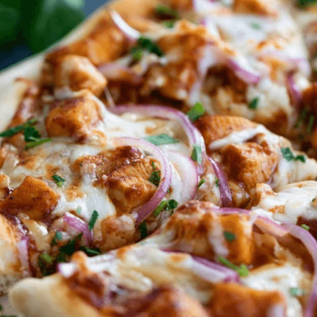 BBQ chicken pizza