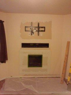 Mantel fabrication, installation and tile installation.