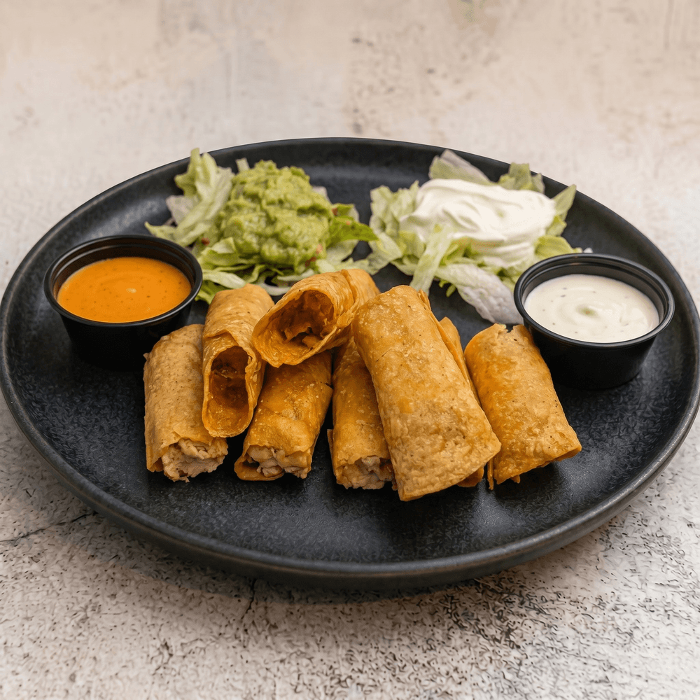 Chicken or Beef Taquitos Rancheros