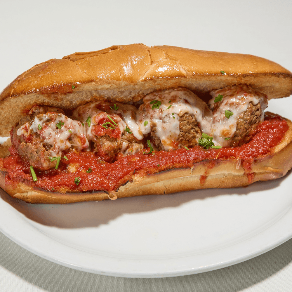 Meatballs with Mozzarella Sandwich