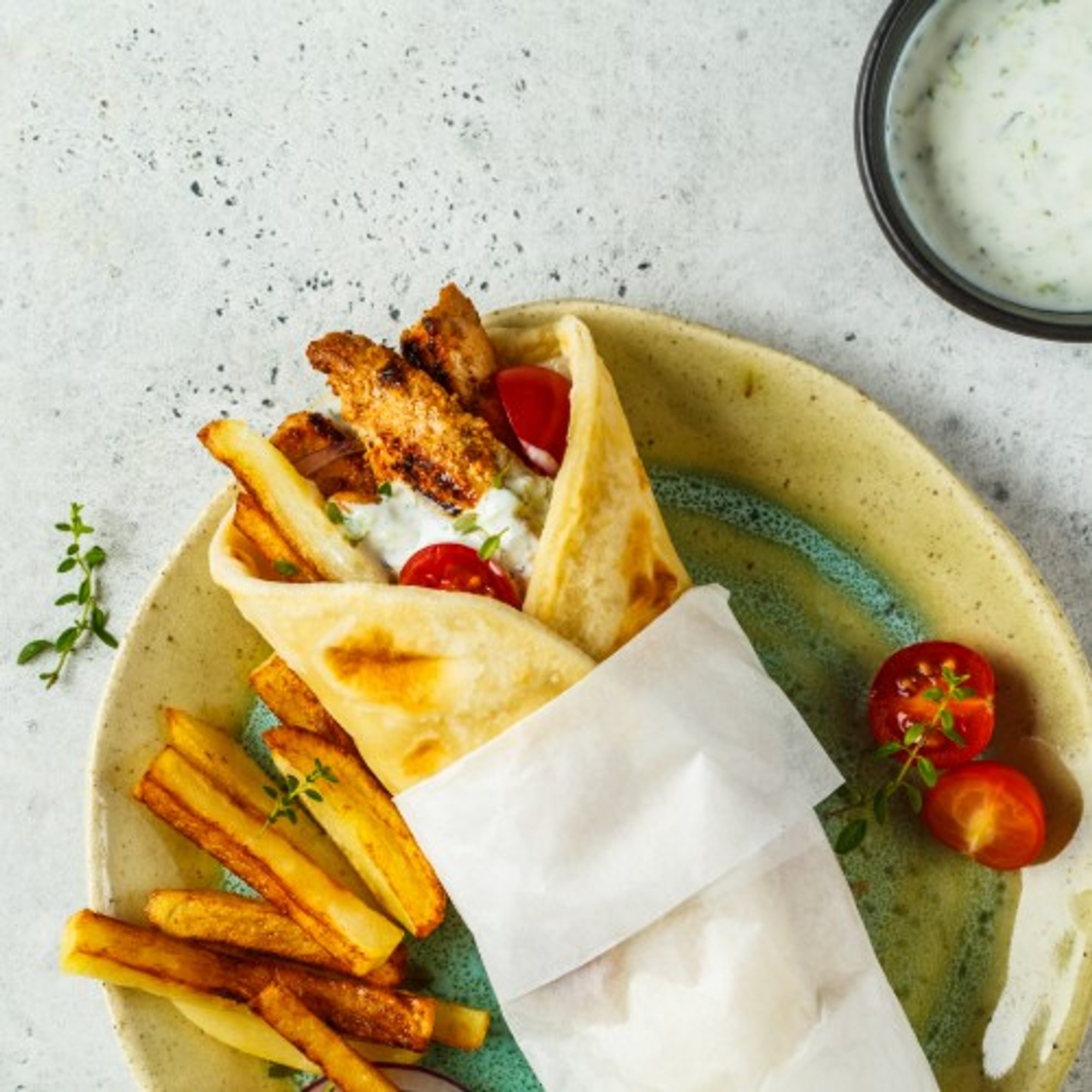 Beef Souvlaki Sandwich
