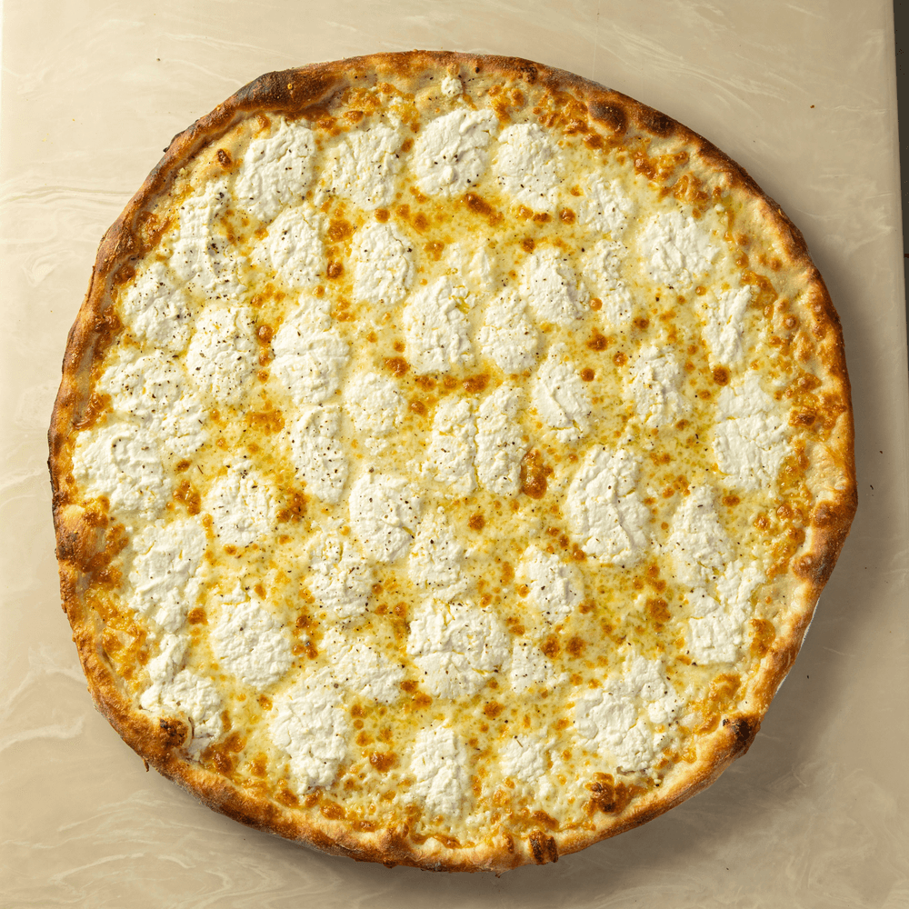 White NY Style Thin Crust Pizza