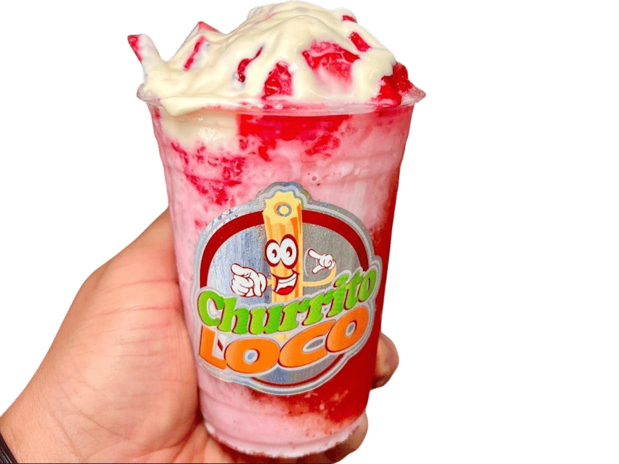 Raspado De Fresas Con Crema