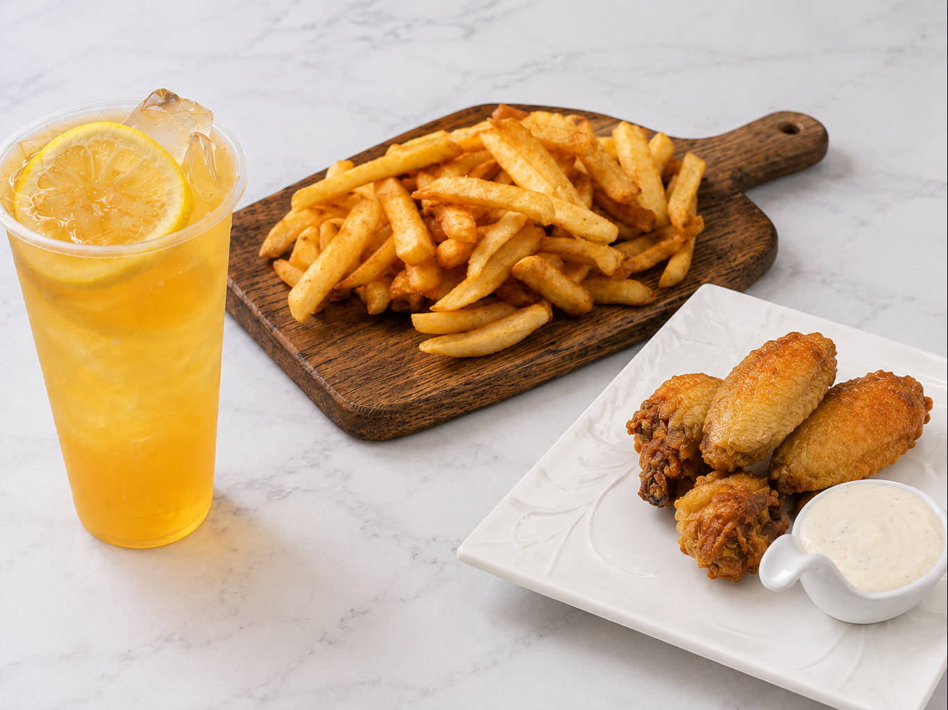 Fries + Chicken Wings + Drink