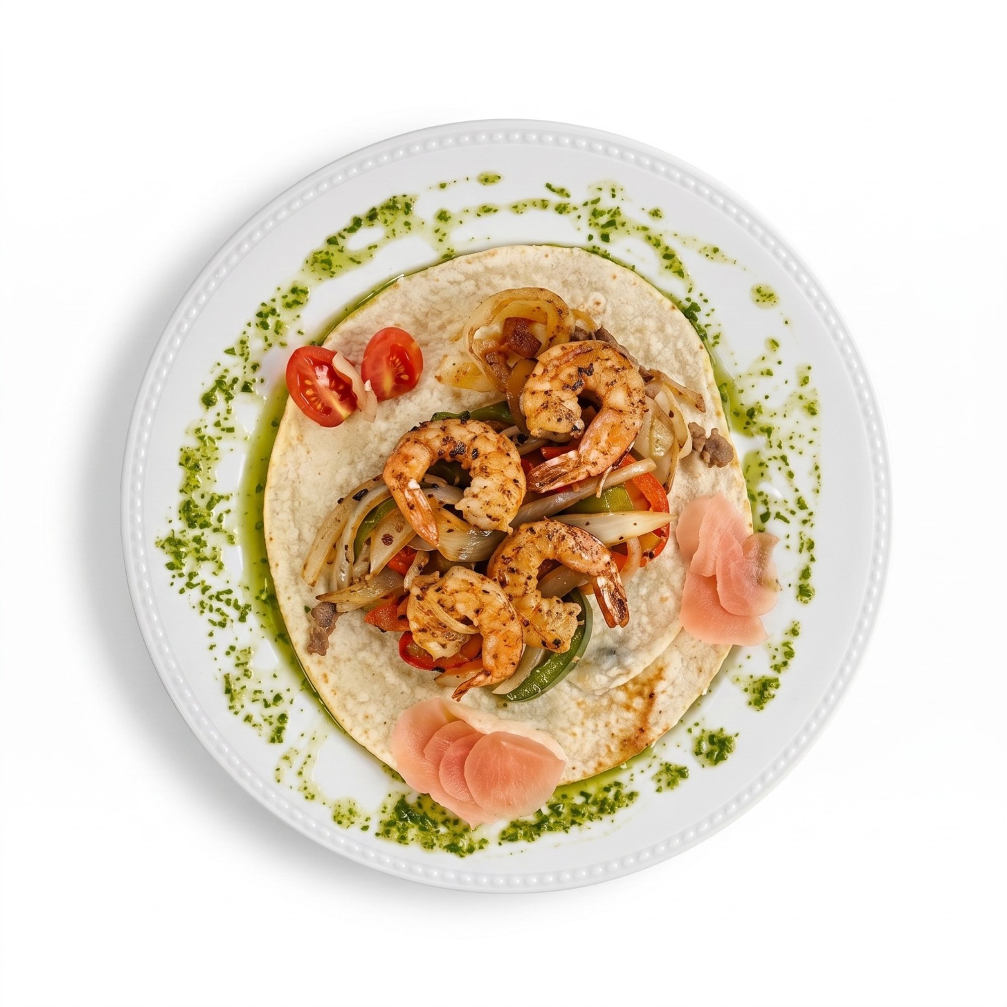 Shrimp Over Hummus