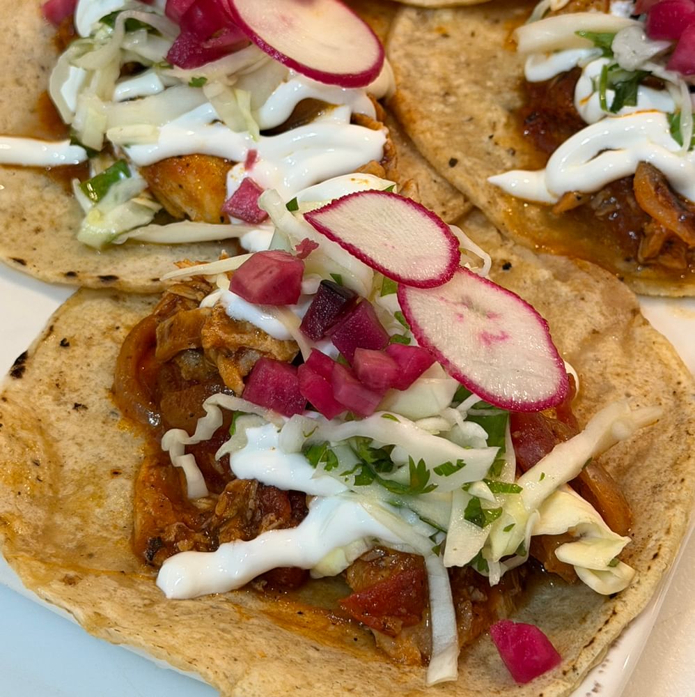 Chicken Harissa Tinga Tacos