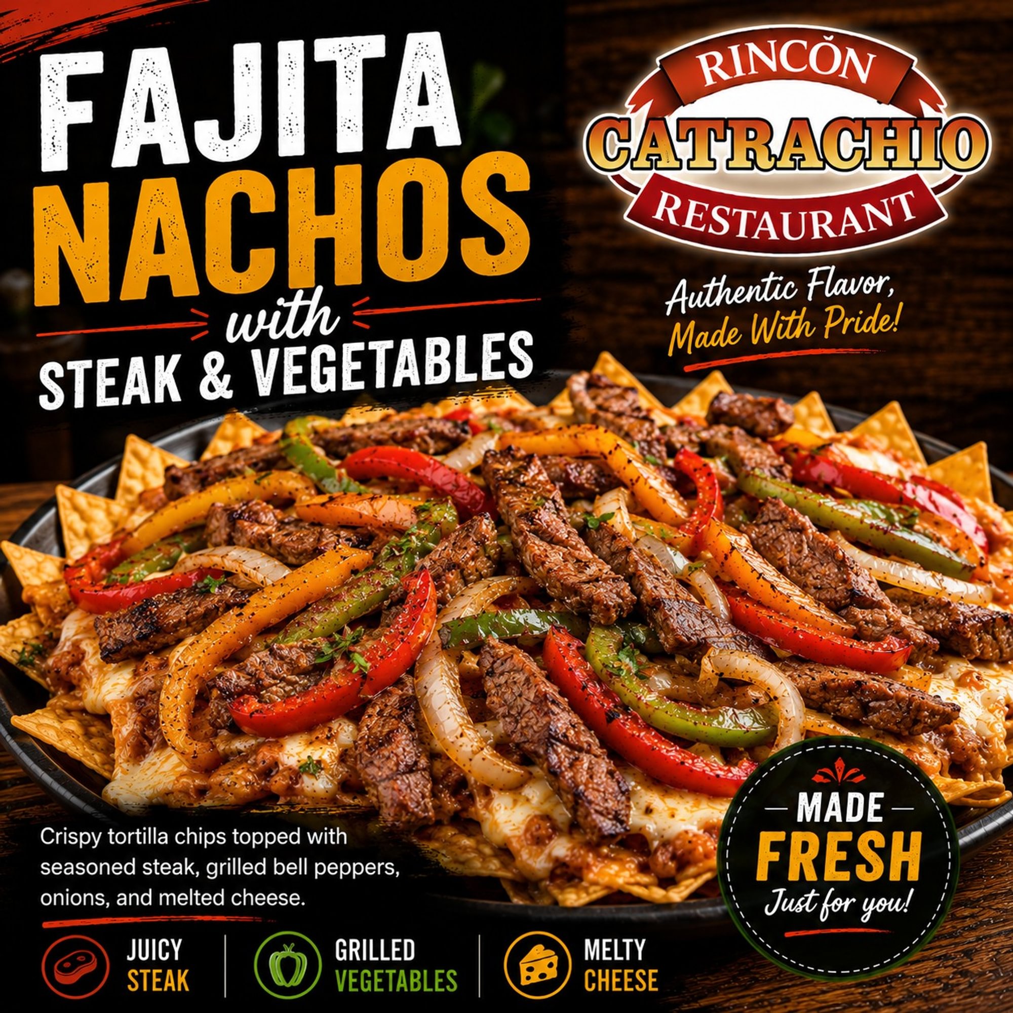 Fajita Nachos With Beef