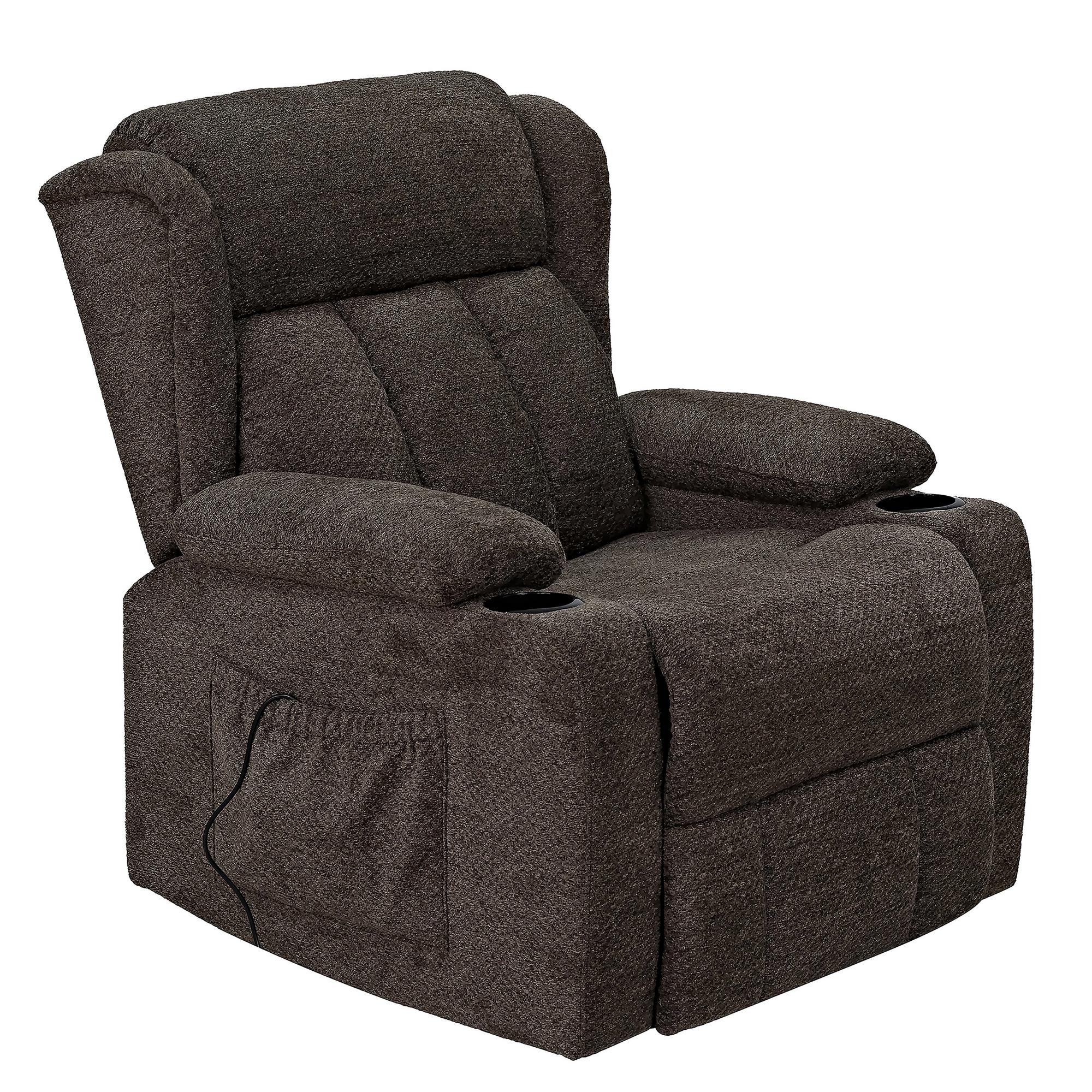 Lusio Power Recliner with Lift - Brown