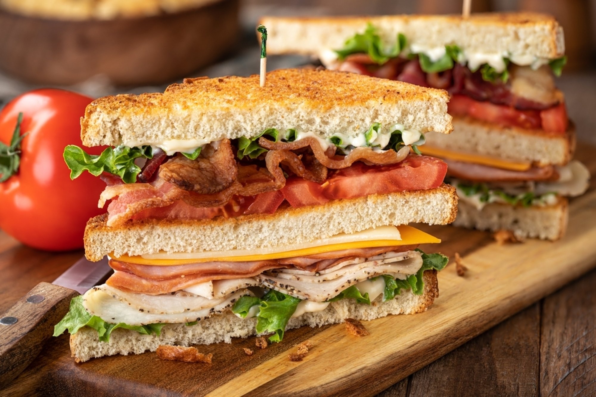 TURKEY HAM AND CHEESE CLUB