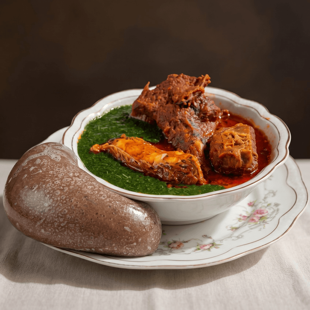 Amala with Ewedu