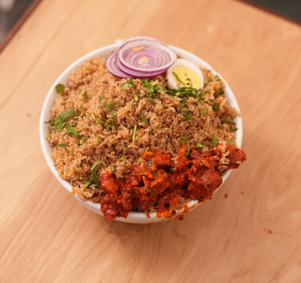 Dindigul Thalappakatti Shrimp 65 Biryani