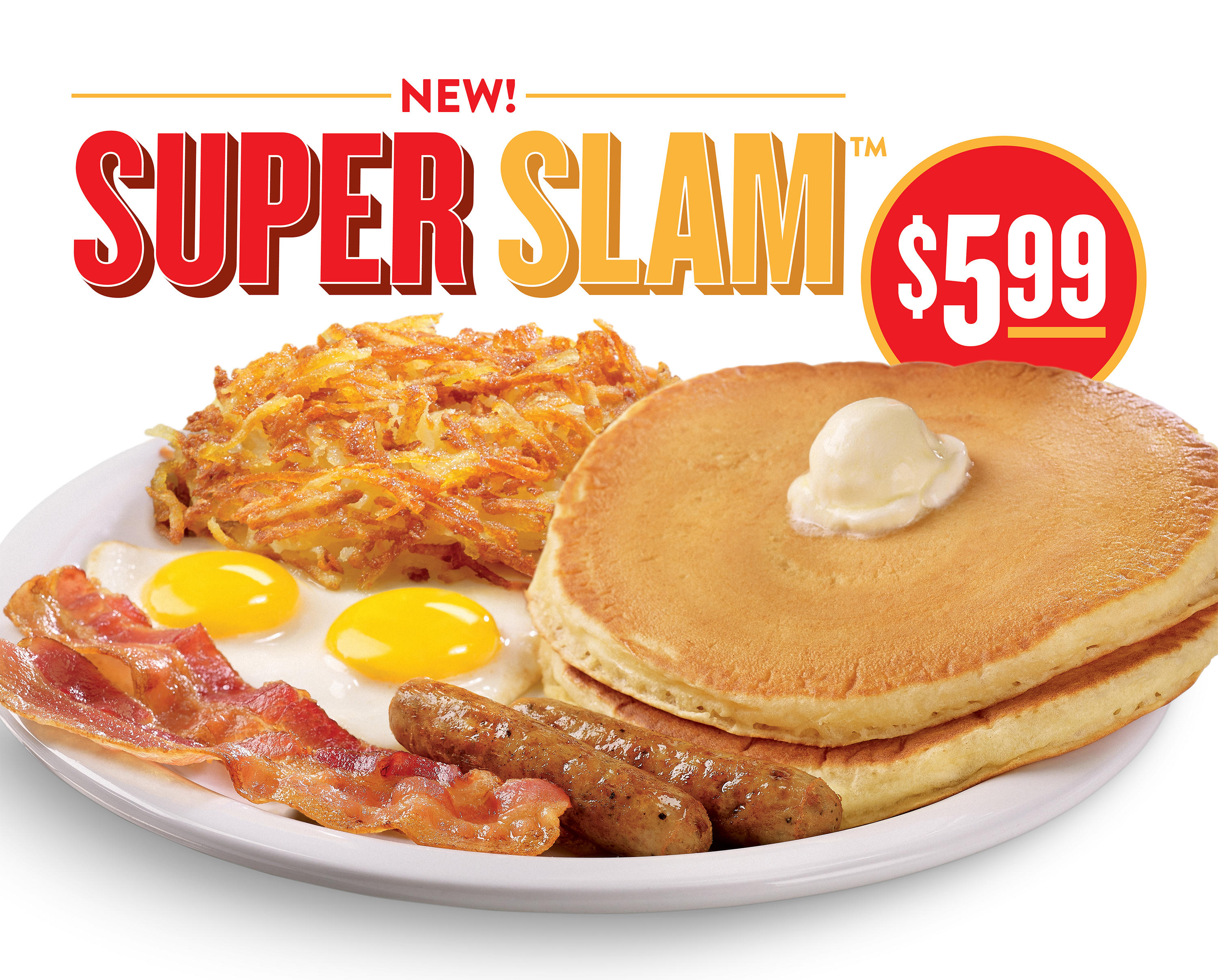 DENNY'S SUPER SLAM BREAKFAST, HOW TO MAKE DENNY'S SUPER SLAM AT HOME  RECIPE