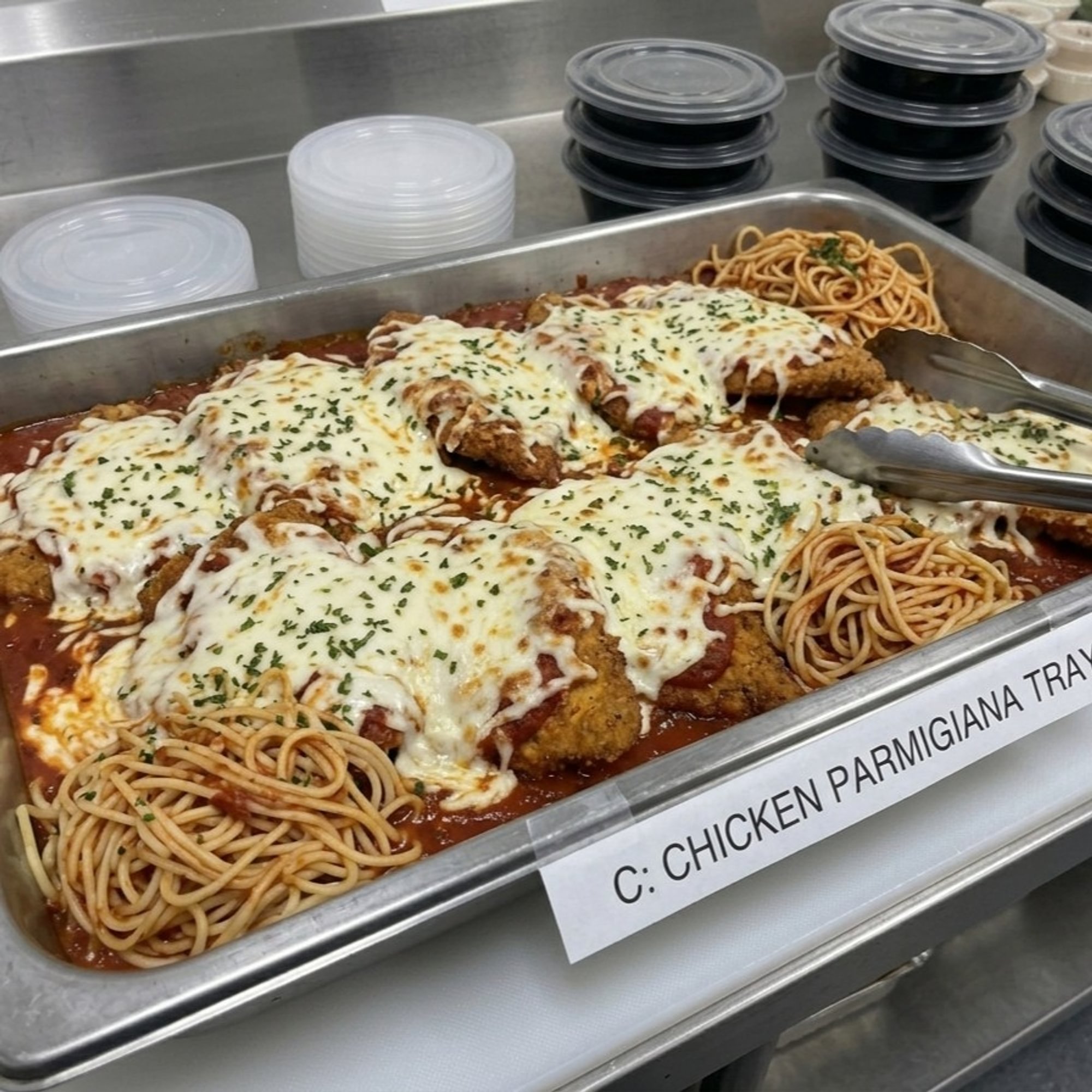 C: Chicken Parmigiana Tray