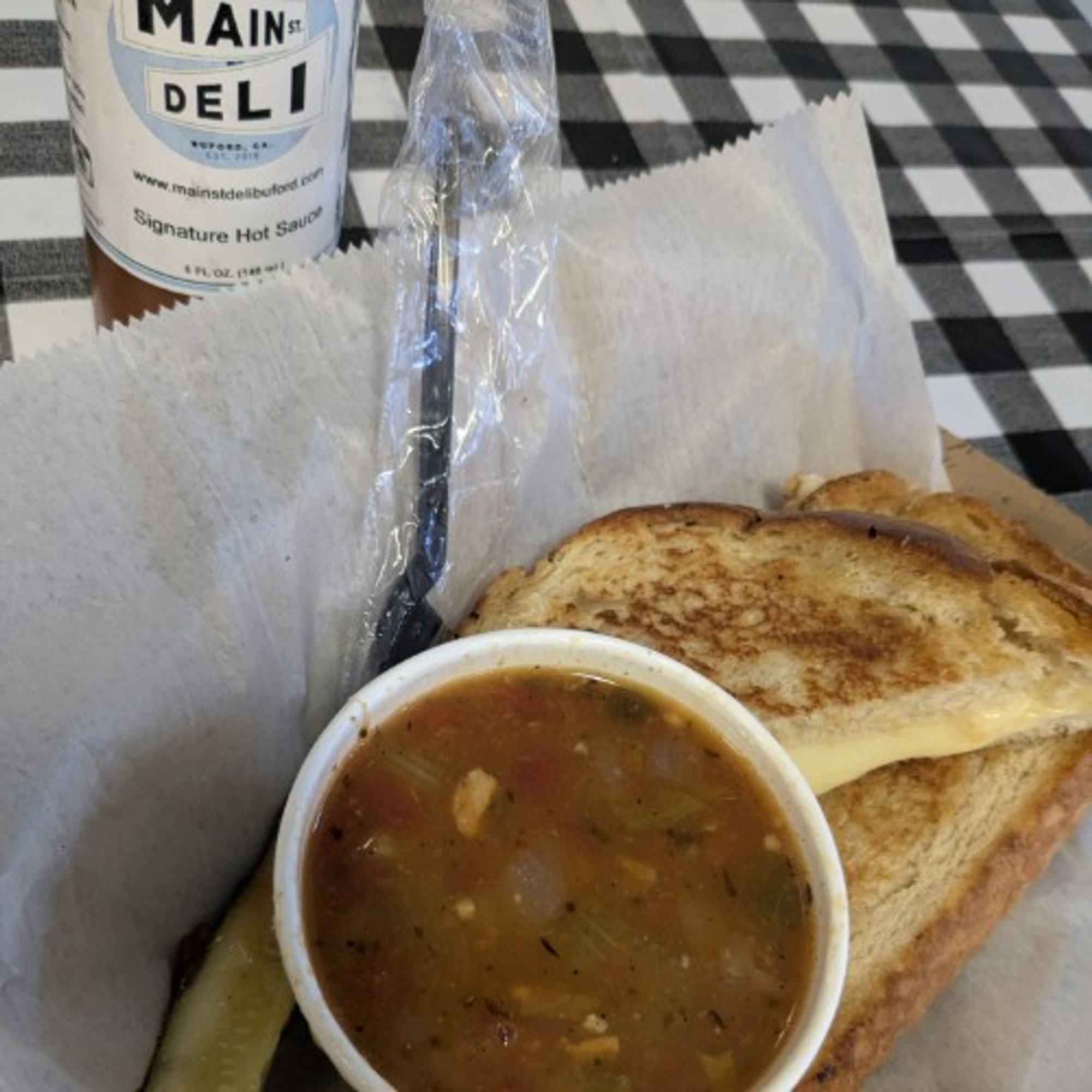 Grilled Cheese and Cup of Soup