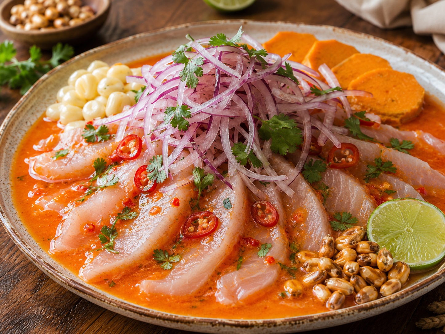 Tiradito En Salsa De Rocoto