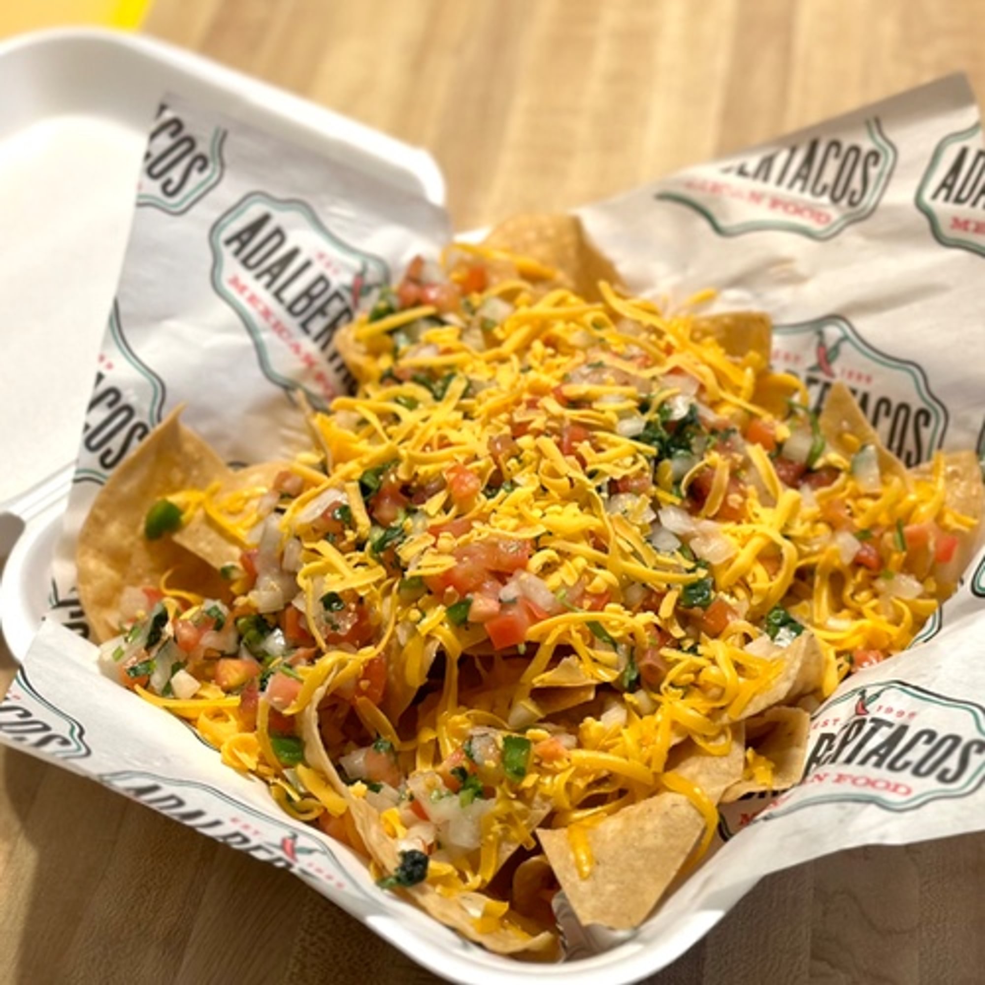 Chips with Cheese & Mexican Salsa Nachos