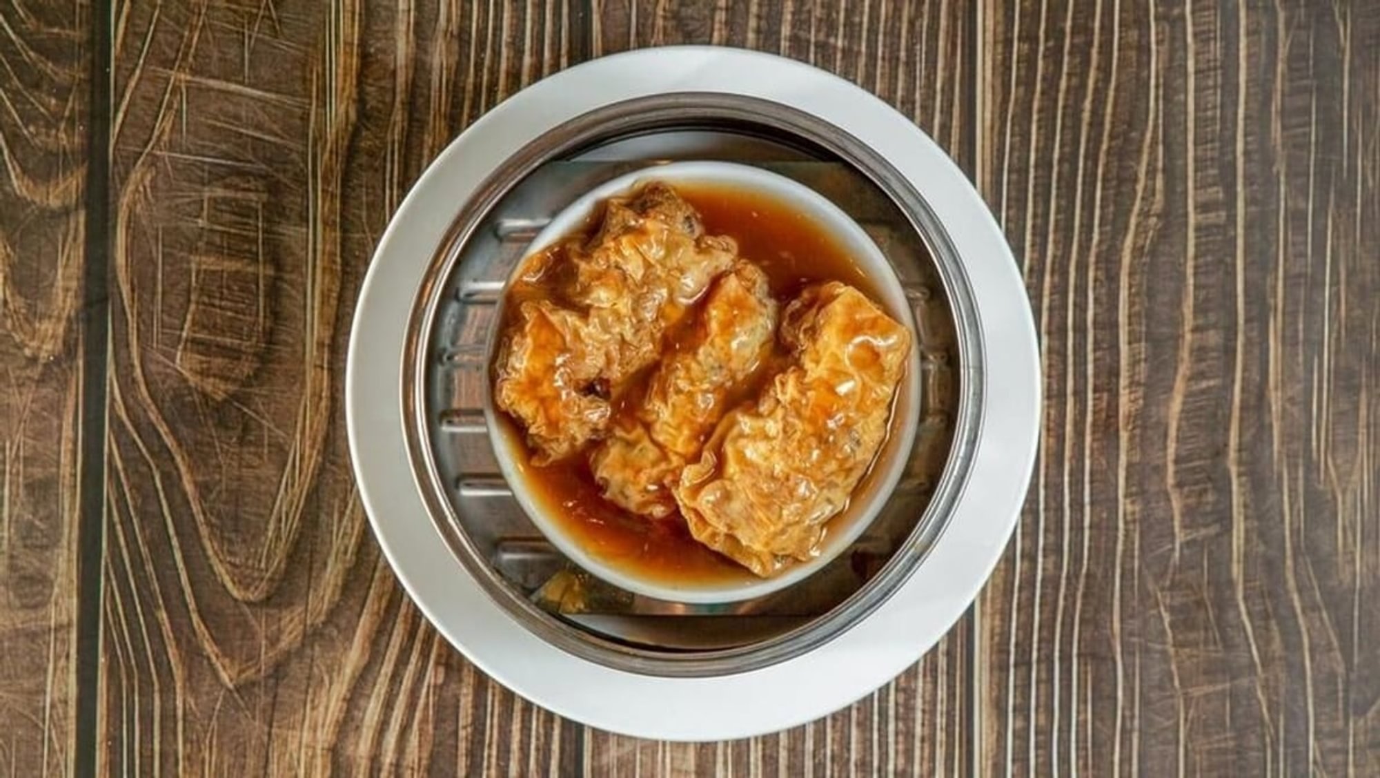 Bean Curd Roll W/ Abalone Sauce / 鮑汁蒸溜皮卷