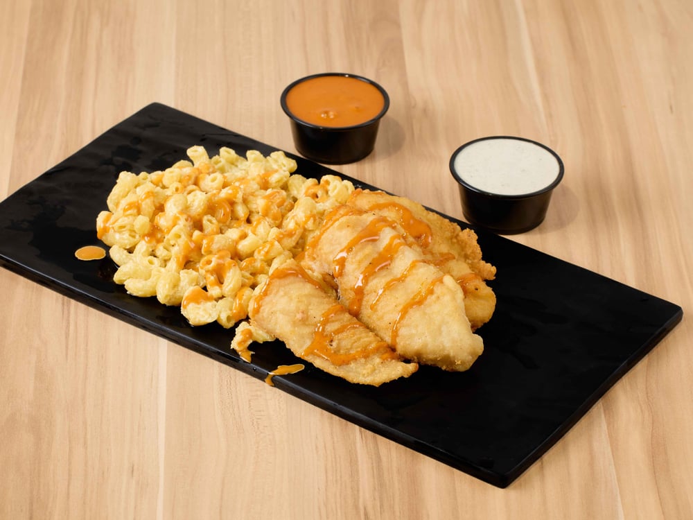 Fish Over Mac & Cheese