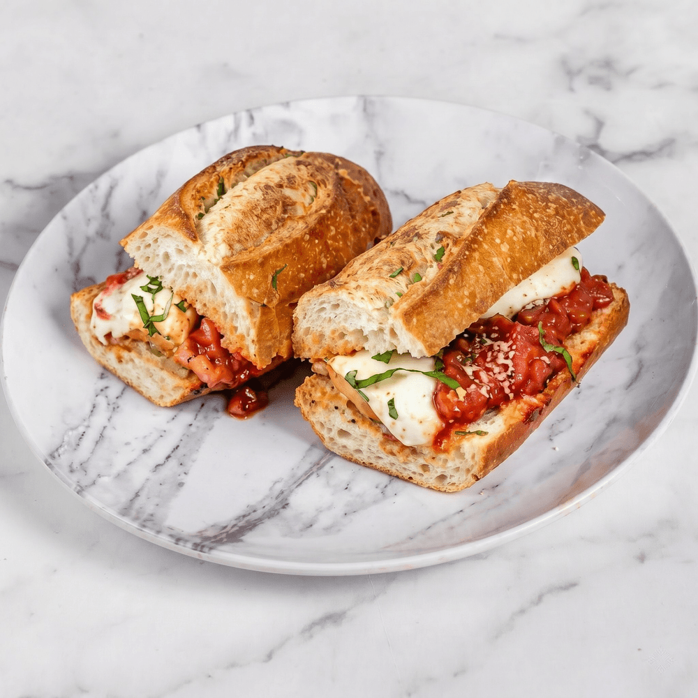 Eggplant Parmigiana Sandwich