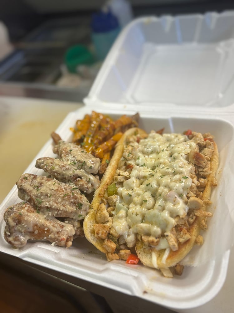 Chicken Philly, 6 Wing Combo & Fries