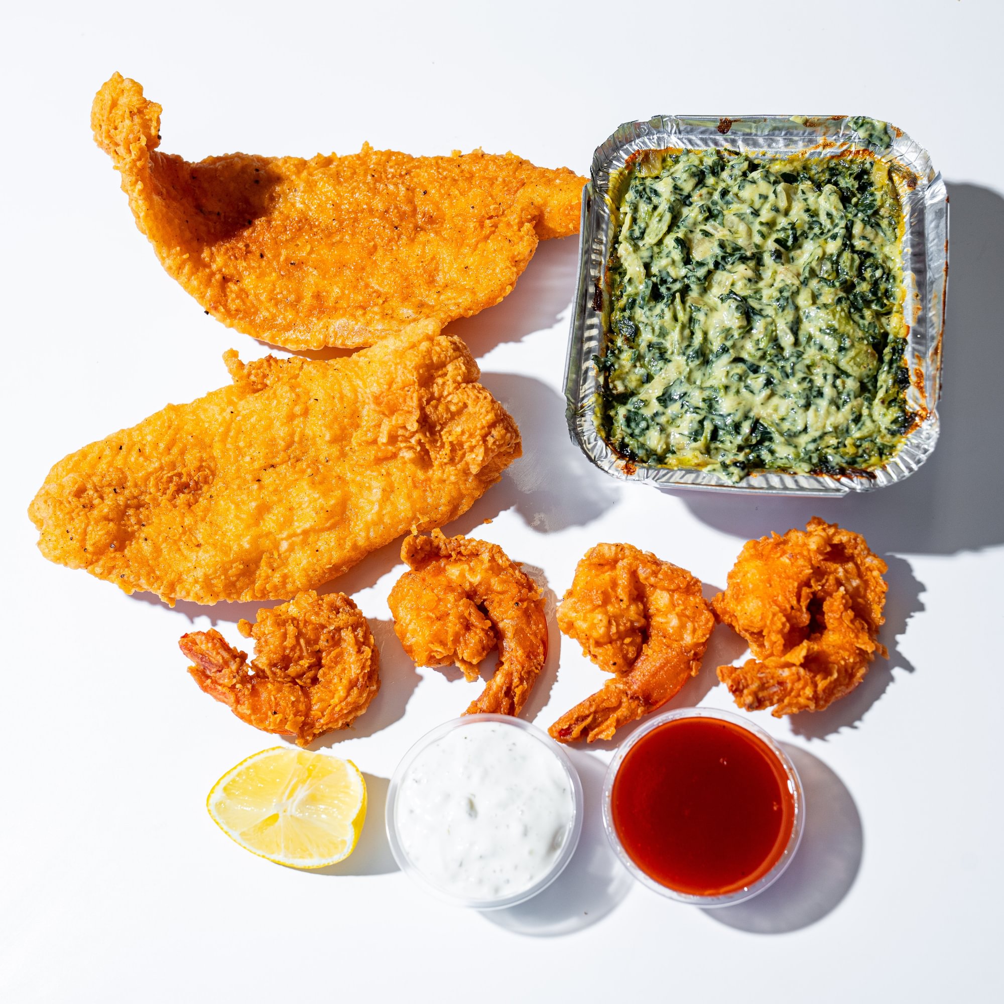 4 Shrimp 2 Fish & 1 Side