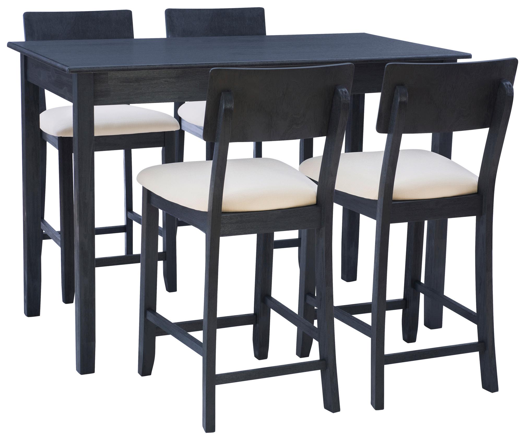 5-Piece Jordan Charcoal Tavern Dining Set