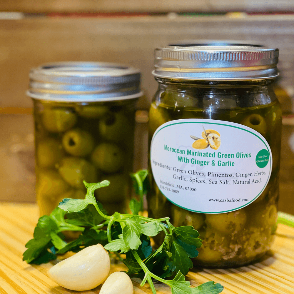 Moroccan Marinated Green Olives Large