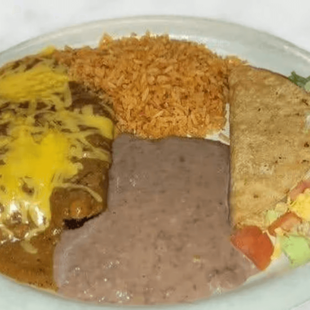 1 Enchilada, 1 Crispy Taco, and 1 Tamal