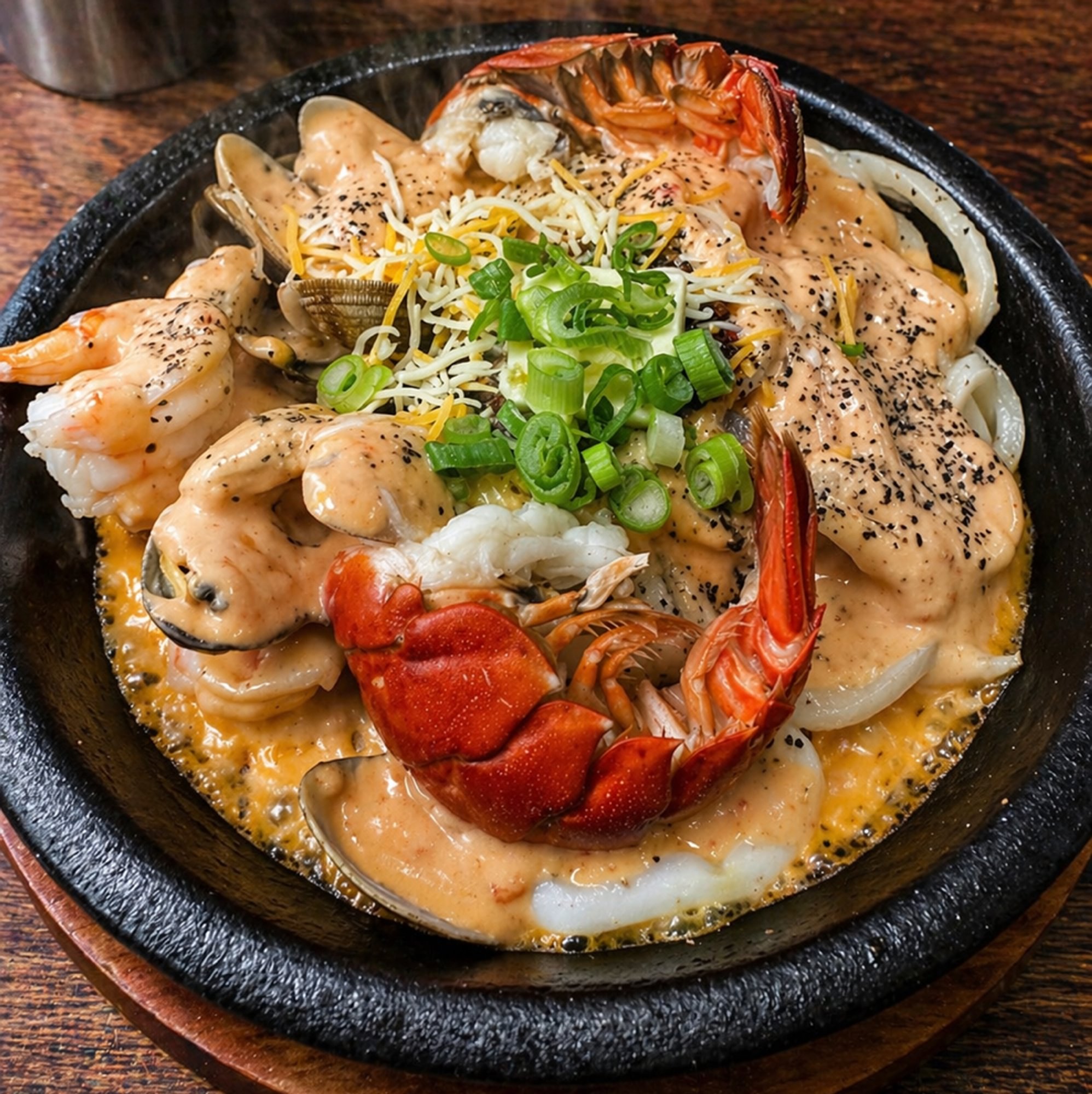 Seafood Pasta Sizzling