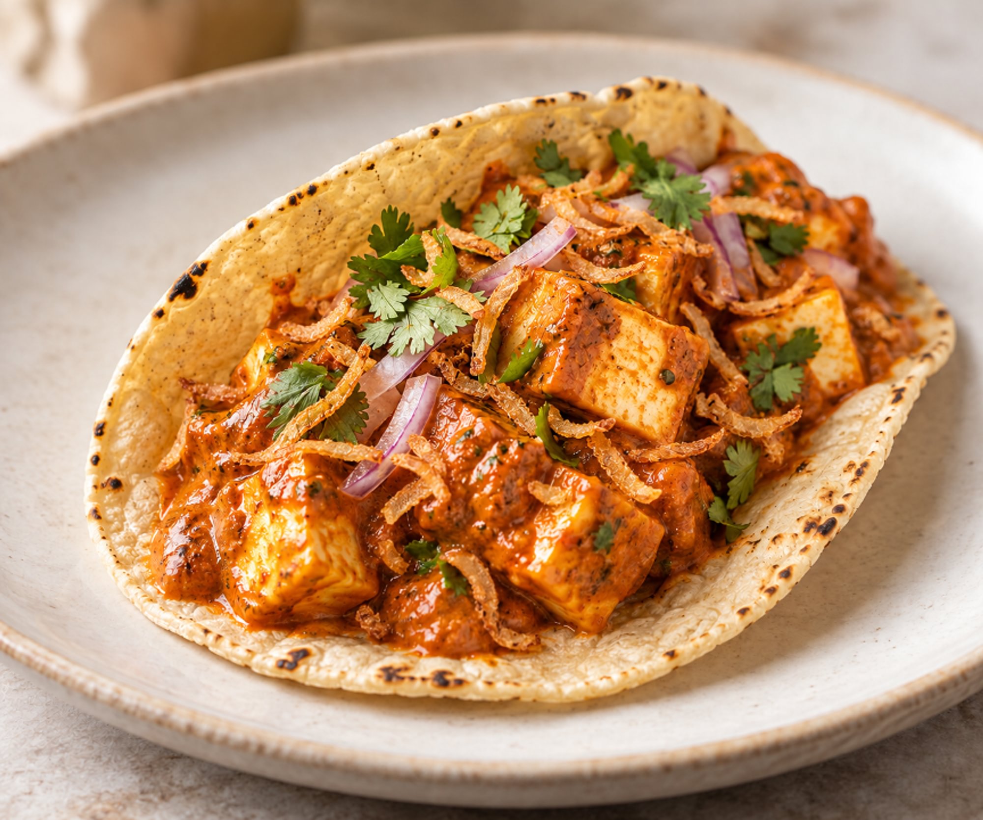 Paneer Tikka Masala Taco