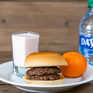 Egg Allergy-Friendly Disney Check Double Base Camp Burger