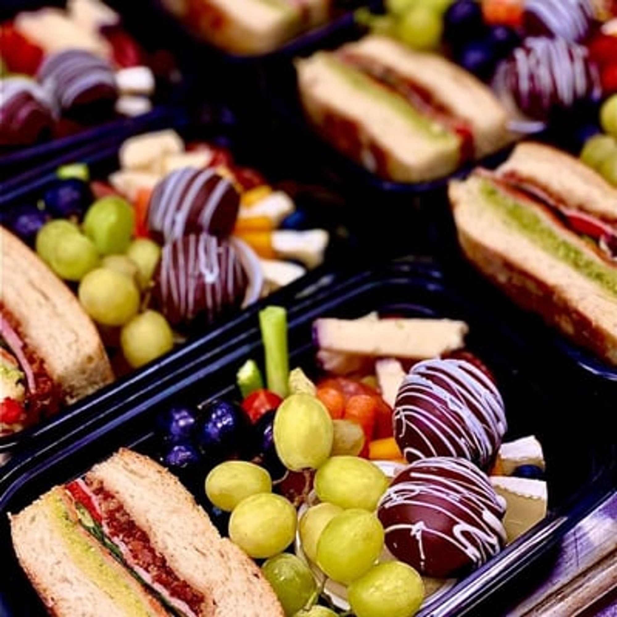 Individual Charcuterie Tray with Italian Pressed Sandwich