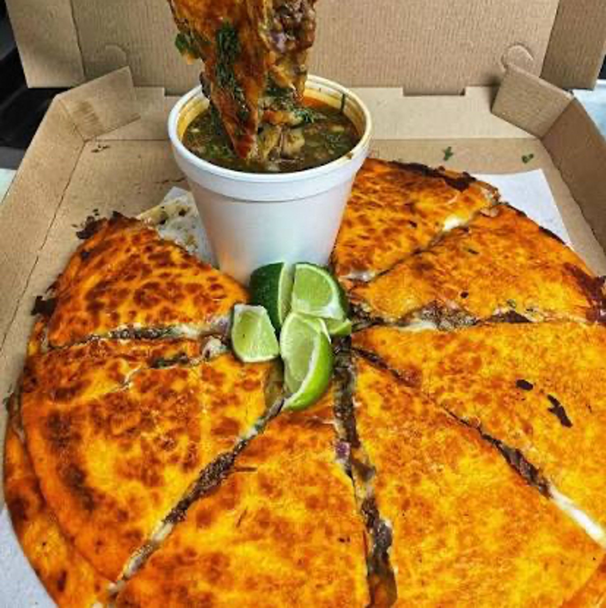 Birria Queso Pizza