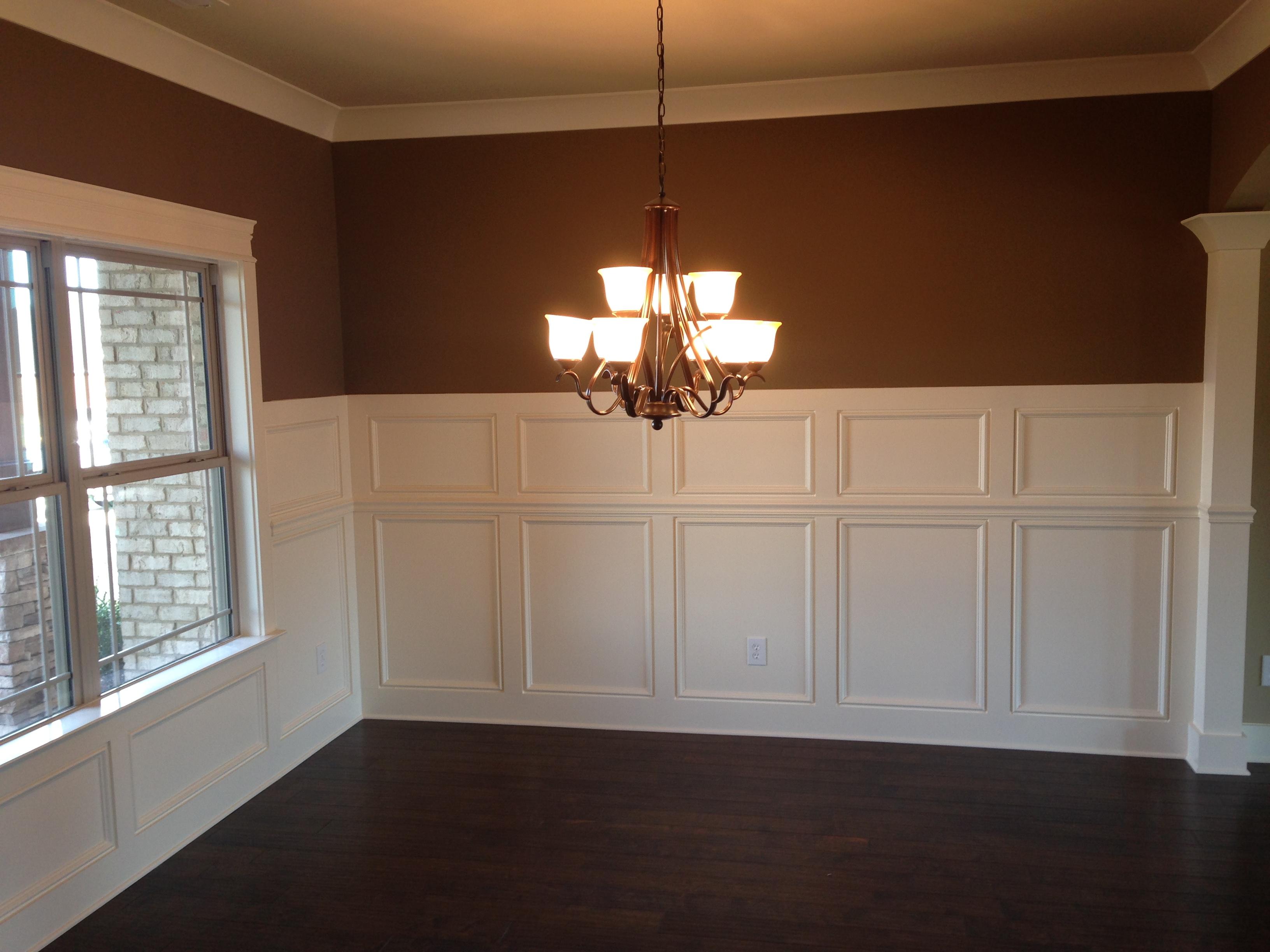 Wainscoting in a dining room adds that extra special touch.