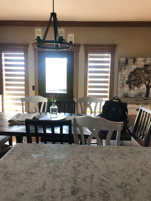 Your dining area can be instantly upgraded with class and style by adding Dual Shades from Budget Blinds of Mankato. Your guests will be jealous of your new look!  BudgetBlindsMankato  DualShades  SheerShades  ShadesOfBeauty  FreeConsultation  WindowWednesday