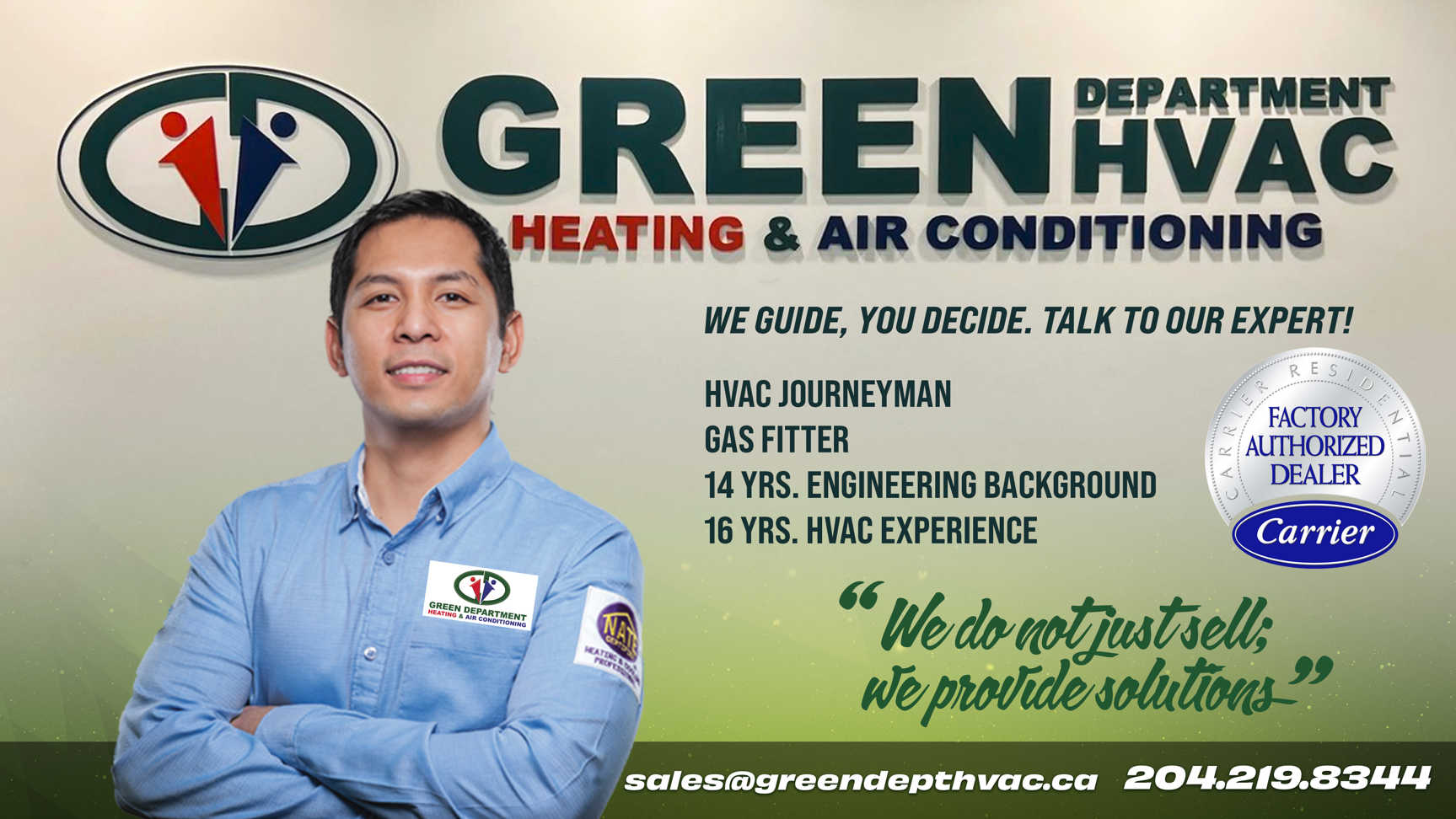 GREEN DEPARTMENT HVAC HEATING and Air Conditioning in WINNIPEG, MB