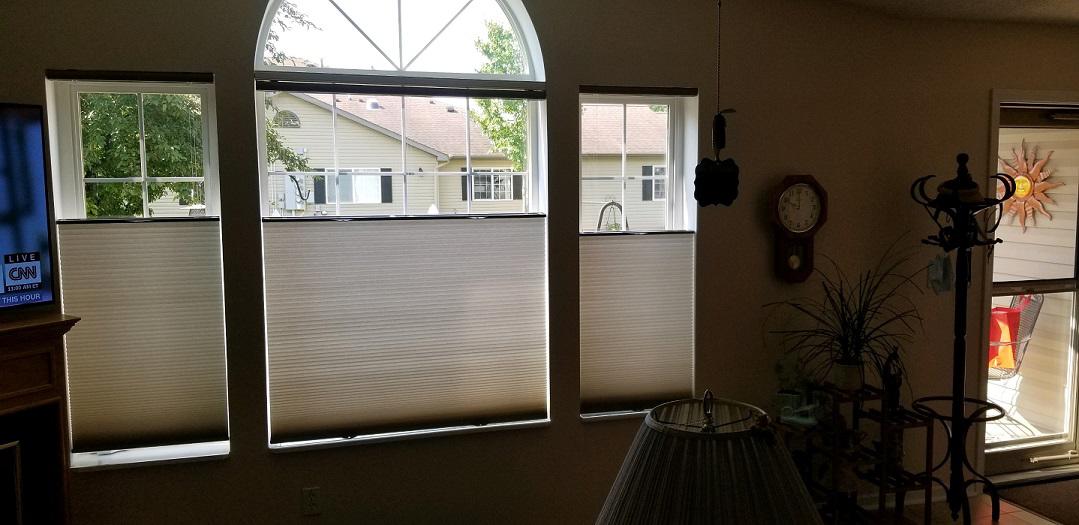 With these Top-Down, Bottom-Up Cellular Shades, the world is your oyster! Get the privacy you need and the light you want with any configuration, just like these homeowners.  BudgetBlindsMankato  CellularShades  TopDownBottomUpShades  FreeConsultation  WindowWednesday  MankatoMN