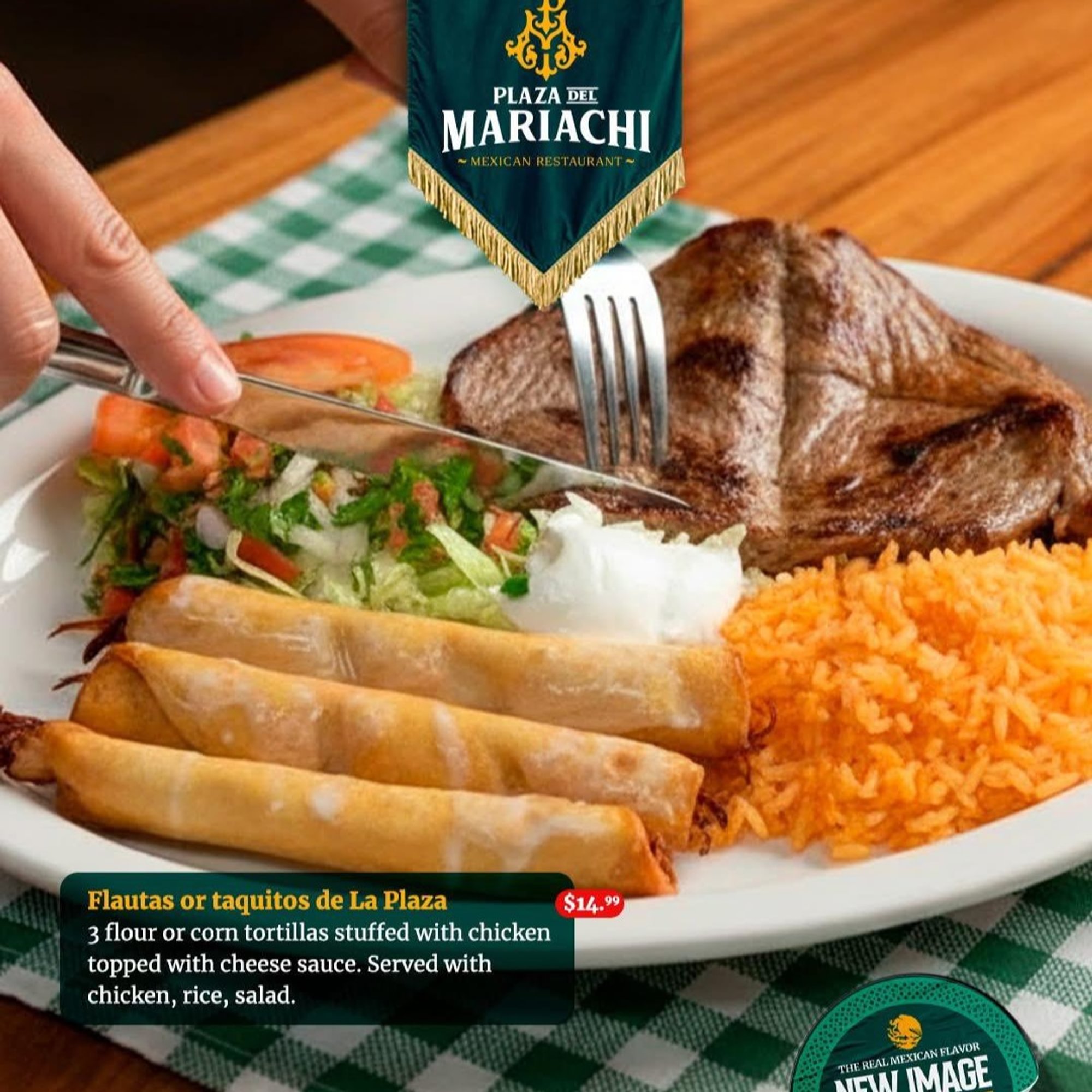 Flautas or Taquitos de la Plaza