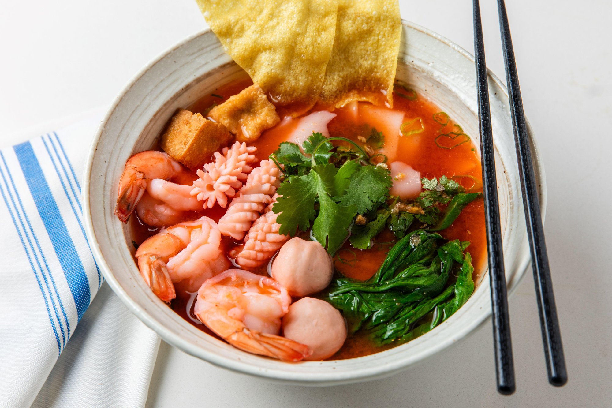 Pink Noodle Soup (Yen Ta Four)