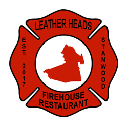 Leather heads Firehouse restaurant Logo